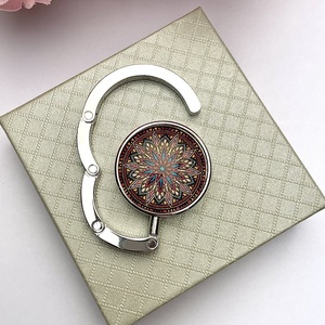 Mandala mintázatú Üveglencsés Táska Akasztó Táskaakasztó, Táska & Tok, Kulcstartó & Táskadísz, Táskaakasztó, Üvegművészet, MESKA