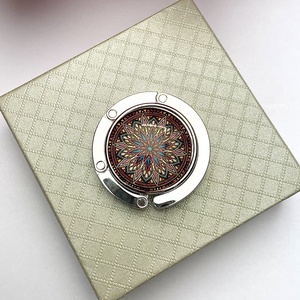 Mandala mintázatú Üveglencsés Táska Akasztó Táskaakasztó - táska & tok - kulcstartó & táskadísz - táskaakasztó - Meska.hu