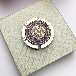Mandala mintázatú Üveglencsés Táska Akasztó Táskaakasztó - táska & tok - kulcstartó & táskadísz - táskaakasztó - Meska.hu