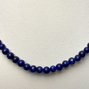 Női ásvány nyaklánc kék lapis lazuli ásványgyöngyökből - ékszer - nyaklánc - gyöngyös nyaklánc - Meska.hu