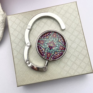 Mandala mintázatú Üveglencsés Táska Akasztó Táskaakasztó, Táska & Tok, Kulcstartó & Táskadísz, Táskaakasztó, Ékszerkészítés, Üvegművészet, MESKA