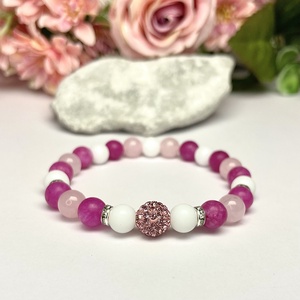 Örömanya szülőköszöntő ajándék ásvány karkötő shamballa dísszel díszdobozban kísérő szöveggel - esküvő - emlék & ajándék - szülőköszöntő ajándék - Meska.hu