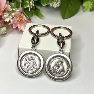 Szent Kristóf és Szent Antal forgós kulcstartó amulett, Táska & Tok, Kulcstartó & Táskadísz, Kulcstartó, , MESKA