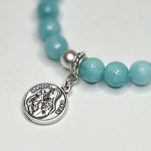 Szent Rita rózsafüzér ásványkarkötő - ékszer - karkötő - ásványkarkötő - Meska.hu