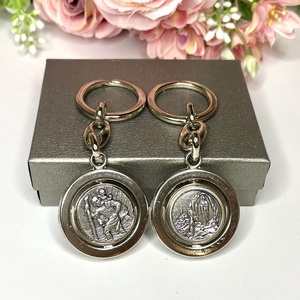 Szent Kristóf és Lourdesi Szűz Mária forgós kulcstartó amulett, Táska & Tok, Kulcstartó & Táskadísz, Kulcstartó, , MESKA