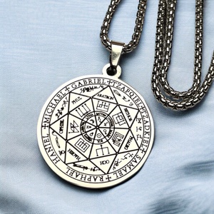 Hét arkangyal nemesacél nyaklánc medállal talizmán amulett (AM-001) , Ékszer, Nyaklánc, Medálos nyaklánc, Ékszerkészítés, MESKA