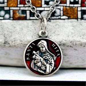Szent Rita amulett medál talizmán nemesacél kapcsos láncon, Ékszer, Nyaklánc, Medálos nyaklánc, Ékszerkészítés, MESKA