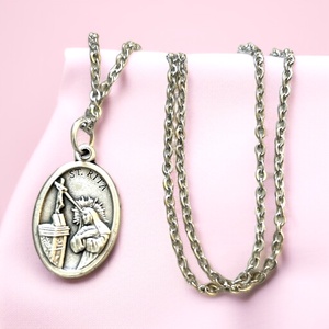 Szent Rita amulett medál talizmán nemesacél kapcsos láncon, Ékszer, Nyaklánc, Medálos nyaklánc, Ékszerkészítés, MESKA