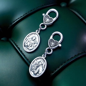 Szent Antal + Assisi Szent Ferenc amulett kulcstartó táskadísz, Táska & Tok, Kulcstartó & Táskadísz, Kulcstartó, Ékszerkészítés, MESKA