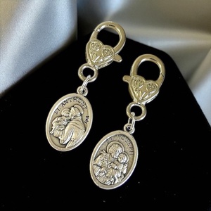 Szent Antal + Szent József amulett kulcstartó táskadísz, Táska & Tok, Kulcstartó & Táskadísz, Kulcstartó, Ékszerkészítés, MESKA