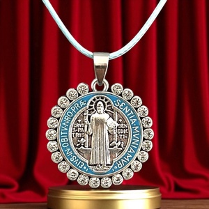 Szent Benedek medál nyaklánc amulett, Ékszer, Nyaklánc, Medálos nyaklánc, Ékszerkészítés, MESKA