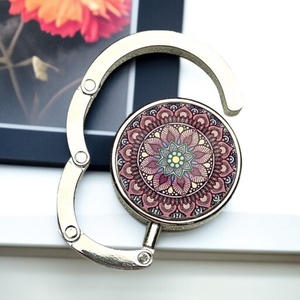 Mandala mintázatú Üveglencsés Táska Akasztó Táskaakasztó, Táska & Tok, Kulcstartó & Táskadísz, Táskaakasztó, Üvegművészet, MESKA