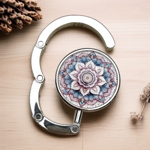 Mandala mintás Táska Akasztó Táskaakasztó, Táska & Tok, Kulcstartó & Táskadísz, Táskaakasztó, Ékszerkészítés, Üvegművészet, MESKA