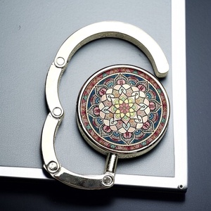Mandala mintázatú Üveglencsés Táska Akasztó Táskaakasztó, Táska & Tok, Kulcstartó & Táskadísz, Táskaakasztó, Üvegművészet, MESKA