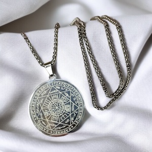 Hét arkangyal nemesacél nyaklánc medállal talizmán amulett (sima), Ékszer, Nyaklánc, Medálos nyaklánc, Ékszerkészítés, Gravírozás, pirográfia, MESKA