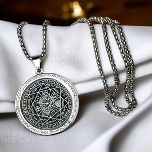 Hét arkangyal nemesacél nyaklánc apró strasszköves medállal talizmán amulett, Ékszer, Nyaklánc, Medálos nyaklánc, Ékszerkészítés, MESKA