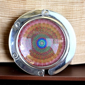 Mandala mintázatú Üveglencsés Táska Akasztó Táskaakasztó - táska & tok - kulcstartó & táskadísz - táskaakasztó - Meska.hu