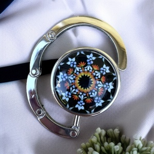 Mandala mintázatú Üveglencsés Táska Akasztó Táskaakasztó, Táska & Tok, Kulcstartó & Táskadísz, Táskaakasztó, Ékszerkészítés, MESKA