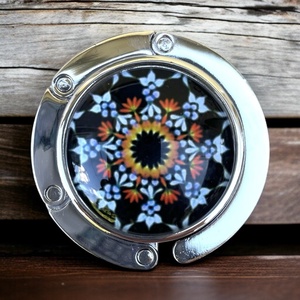 Mandala mintázatú Üveglencsés Táska Akasztó Táskaakasztó - táska & tok - kulcstartó & táskadísz - táskaakasztó - Meska.hu