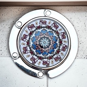 Mandala mintázatú Üveglencsés Táska Akasztó Táskaakasztó - táska & tok - kulcstartó & táskadísz - táskaakasztó - Meska.hu
