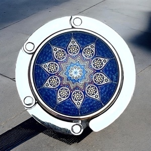 Mandala mintázatú Üveglencsés Táska Akasztó Táskaakasztó - táska & tok - kulcstartó & táskadísz - táskaakasztó - Meska.hu