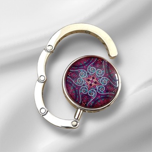 Mandala mintás Táska Akasztó Táskaakasztó, Táska & Tok, Kulcstartó & Táskadísz, Táskaakasztó, Ékszerkészítés, Üvegművészet, MESKA