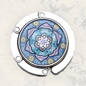 Mandala mintázatú Üveglencsés Táska Akasztó Táskaakasztó - táska & tok - kulcstartó & táskadísz - táskaakasztó - Meska.hu