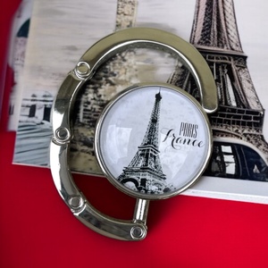 Paris Párizs Eiffel torony Francia Üveglencsés Táska Akasztó Táskaakasztó, Táska & Tok, Kulcstartó & Táskadísz, Táskaakasztó, Ékszerkészítés, Üvegművészet, MESKA