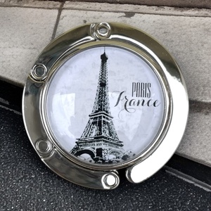 Paris Párizs Eiffel torony Francia Üveglencsés Táska Akasztó Táskaakasztó - táska & tok - kulcstartó & táskadísz - táskaakasztó - Meska.hu