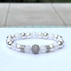 Örömanya szülőköszöntő ajándék LUXURY ásvány karkötő cirkónia köves charm díszítésekkel díszdobozban kísérő szöveggel  - esküvő - emlék & ajándék - szülőköszöntő ajándék - Meska.hu