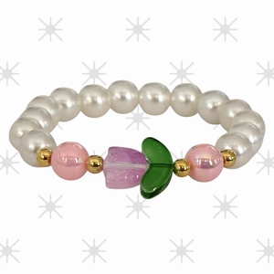 Színes vidám gyerek karkötő tulipános 11-12 cm 5582657, Ékszer, Karkötő, Bogyós karkötő, Ékszerkészítés, MESKA