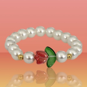 Színes vidám gyerek karkötő tulipános 11-12 cm 5582629, Ékszer, Karkötő, Bogyós karkötő, Ékszerkészítés, MESKA