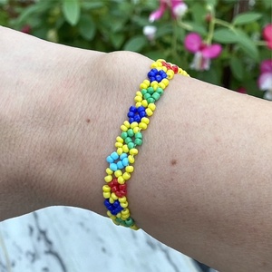 Színes apró gyöngyös elasztikus karkötő gyerek tini méretben 14-15 cm 5632567, Ékszer, Karkötő, Gyöngyös karkötő, , MESKA