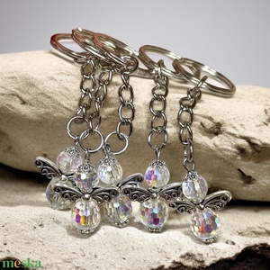 Kristály angyal kulcstartó RENDELÉSRE - Meska.hu