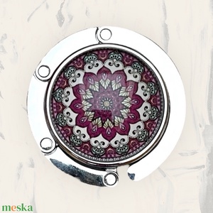 Mandala mintázatú Üveglencsés Táska Akasztó Táskaakasztó 5409462 - táska & tok - kulcstartó & táskadísz - táskaakasztó - Meska.hu