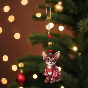 Macskás fadísz karácsonyi dísz dekoráció 5637156 - Meska.hu
