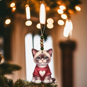 Macskás fadísz karácsonyi dísz dekoráció 5637152 - Meska.hu