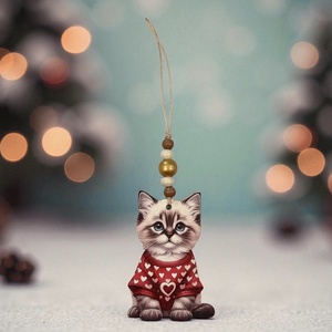 Macskás fadísz karácsonyi dísz dekoráció 5637148 - Meska.hu