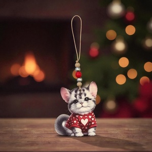 Macskás fadísz karácsonyi dísz dekoráció 5637142, Karácsony, Karácsonyi lakásdekoráció, Karácsonyfadíszek, Ékszerkészítés, Famegmunkálás, MESKA