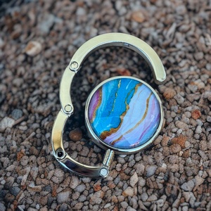 Hullám márvány mintázatú Üveglencsés Táska Akasztó Táskaakasztó 5666315, Táska & Tok, Kulcstartó & Táskadísz, Táskaakasztó, Ékszerkészítés, Üvegművészet, MESKA