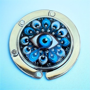 Védelmező szem mintázatú Üveglencsés Táska Akasztó Táskaakasztó 5666326 - táska & tok - kulcstartó & táskadísz - táskaakasztó - Meska.hu