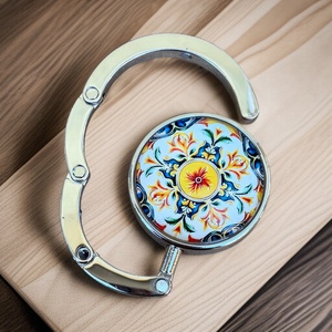 Virág mintázatú Üveglencsés Táska Akasztó Táskaakasztó 5666371, Táska & Tok, Kulcstartó & Táskadísz, Táskaakasztó, Üvegművészet, MESKA