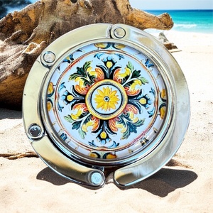 Virág mintázatú Üveglencsés Táska Akasztó Táskaakasztó 5666378 - táska & tok - kulcstartó & táskadísz - táskaakasztó - Meska.hu