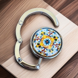 Virág mintázatú Üveglencsés Táska Akasztó Táskaakasztó 5666396, Táska & Tok, Kulcstartó & Táskadísz, Táskaakasztó, Üvegművészet, MESKA