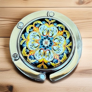 Virág mintázatú Üveglencsés Táska Akasztó Táskaakasztó 5666404 - táska & tok - kulcstartó & táskadísz - táskaakasztó - Meska.hu