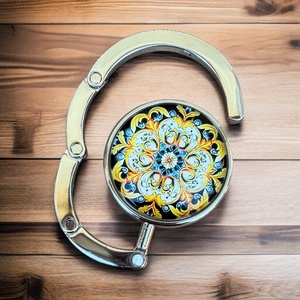 Virág mintázatú Üveglencsés Táska Akasztó Táskaakasztó 5666404, Táska & Tok, Kulcstartó & Táskadísz, Táskaakasztó, Üvegművészet, MESKA