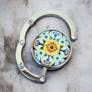 Virág mintázatú Üveglencsés Táska Akasztó Táskaakasztó 5666415, Táska & Tok, Kulcstartó & Táskadísz, Táskaakasztó, Üvegművészet, MESKA