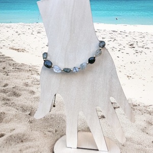 Mohaachát csomózott makramé ásványkarkötő 5666623 - ékszer - karkötő - ásványkarkötő - Meska.hu