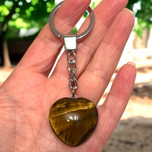 Védelem, bátorság, önbizalom Tigrisszem ásvány szív kulcstartó 5667591, Táska & Tok, Kulcstartó & Táskadísz, Kulcstartó, , MESKA