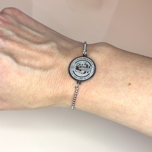 Szent Benedek Medálos Nemesacél Karkötő állítható méretű ajándékdobozban, Ékszer, Karkötő, Karkötő medállal, Ékszerkészítés, MESKA